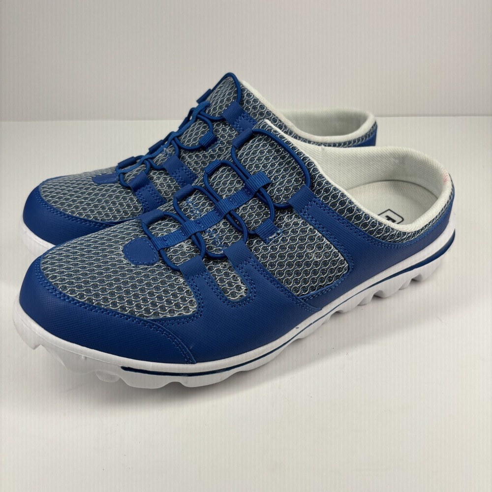 Propet TravelActiv Slide Men's US‎ 10 X-Wide Blue Mesh Casual Walking Sneakers